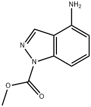 1H-Indazole-1-carboxylicacid,4-amino-,methylester(9CI) Structure