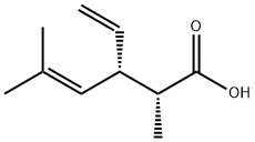 (2R,3S)-2,5-Dimethyl-3-vinyl-4-hexenoic acid Struktur