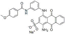 1-Amino-9,10-dihydro-4-[[3-[(4-methoxybenzoyl)amino]phenyl]amino]-9,10-dioxo-2-anthracenesulfonic acid sodium salt|