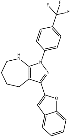 Pyrazolo[3,4-b]azepine, 3-(2-benzofuranyl)-1,4,5,6,7,8-hexahydro-1-[4-(trifluoromethyl)phenyl]- (9CI)|