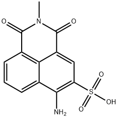 6-amino-2,3-dihydro-2-methyl-1,3-dioxo-1H-benz[de]isoquinoline-5-sulphonic acid 结构式