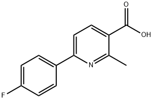 6-(4-氟苯基)-2-甲基吡啶-3-羧酸, 582325-06-2, 结构式