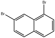 1,7-ジブロモナフタレン 化学構造式