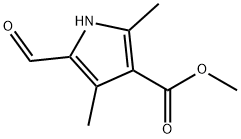 5-ホルミル-2,4-ジメチル-1H-ピロール-3-カルボン酸メチル 化学構造式
