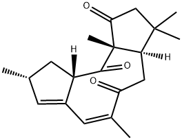 (3aR,6Z,9R,10aS,11aS)-2,3,3a,10,10a,11a-ヘキサヒドロ-3,3,6,9,11a-ペンタメチル-1H-ジシクロペンタ[a,d]シクロノネン-1,5,11(4H,9H)-トリオン 化学構造式