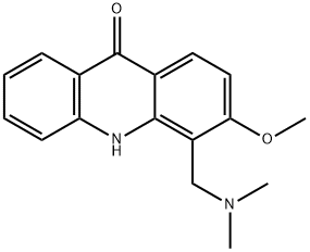 3-メトキシ-4-[(ジメチルアミノ)メチル]-9(10H)-アクリドン 化学構造式