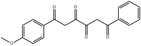 1-(4-メトキシフェニル)-6-フェニル-1,3,4,6-ヘキサンテトラオン 化学構造式