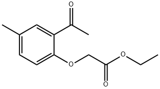 2-(2-乙酰基-4-甲基苯氧基)乙酸乙酯,58335-85-6,结构式