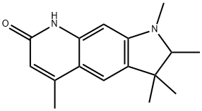 1,2,3,8-tetrahydro-1,2,3,3,5-pentamethyl-7H-pyrrolo[3,2-g]quinolin-7-one Struktur