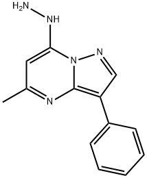 7-肼基-5-甲基-3-苯基吡唑并[1,5-A]嘧啶, 58347-29-8, 结构式