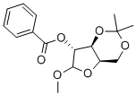 METHYL-2-O-BENZOYL-3,5-O-ISOPROPYLIDINE-D-XYLOFURANOSIDE Struktur