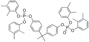 2,2-Bis[4-[bis(2,3-dimethylphenoxy)phosphinyloxy]phenyl]propane Structure
