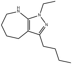 Pyrazolo[3,4-b]azepine, 3-butyl-1-ethyl-1,4,5,6,7,8-hexahydro- (9CI) Structure