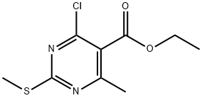 2-(甲硫基)-4-氯-6-甲基嘧啶-5-甲酸乙酯 结构式