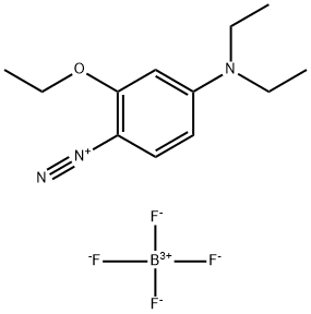 4-(ジエチルアミノ)-2-エトキシベンゼンジアゾニウム·テトラフルオロボラート 化学構造式