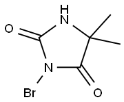 3-bromo-5,5-dimethyl-imidazolidine-2,4-dione Struktur