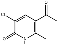 5-Acetyl-3-chloro-6-methyl-1,2-dihydropyridin-2-one,58405-00-8,结构式