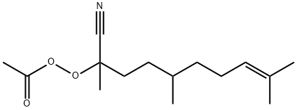 過酢酸1-シアノ-1,4,8-トリメチル-7-ノネニル 化学構造式