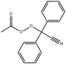 Peracetic acid cyanodiphenylmethyl ester Struktur