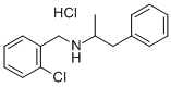 (+)-N-[(2-クロロフェニル)メチル]-α-メチルベンゼンエタンアミン·塩酸塩 化学構造式