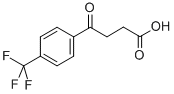 4-オキソ-4-(4-トリフルオロメチルフェニル)酪酸 化学構造式