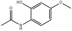 N-(2-ヒドロキシ-4-メトキシフェニル)アセトアミド 化学構造式