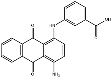 3-[(4-amino-9,10-dihydro-9,10-dioxo-1-anthryl)amino]benzoic acid Structure