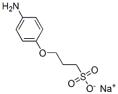 sodium 3-(4-aminophenoxy)propanesulphonate Struktur