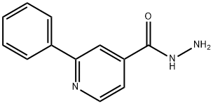 2-フェニルピリジン-4-カルボヒドラジド 化学構造式