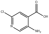 5-アミノ-2-クロロピリジン-4-カルボン酸 化学構造式