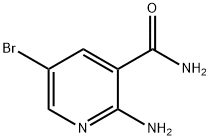2-アミノ-5-ブロモニコチンアミド 化学構造式
