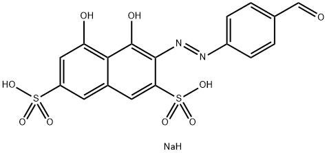 3-[(4-Formylphenyl)azo]-4,5-dihydroxy-2,7-naphthalenedisulfonic acid disodium salt Structure