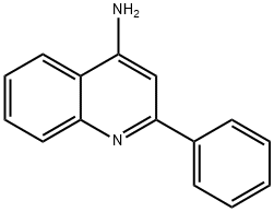 2-苯基-4-氨基喹啉, 5855-52-7, 结构式