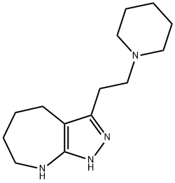 Pyrazolo[3,4-b]azepine, 1,4,5,6,7,8-hexahydro-3-[2-(1-piperidinyl)ethyl]- (9CI),585518-82-7,结构式