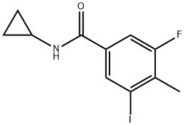 N-Cyclopropyl-3-fluoro-5-iodo-4-methylbenzamide Struktur