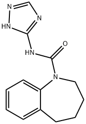 1H-1-Benzazepine-1-carboxamide,2,3,4,5-tetrahydro-N-1H-1,2,4-triazol-3-yl- 化学構造式