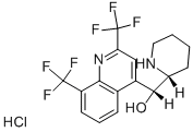 (2,8-BIS-TRIFLUOROMETHYL-QUINOLIN-4-YL)-PIPERIDIN-2-YL-METHANOL HYDROCHLORIDE(R*,R*), 58560-52-4, 结构式