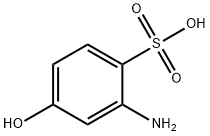 2-アミノ-4-ヒドロキシベンゼンスルホン酸 化学構造式