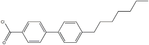 4'-ヘプチル[1,1'-ビフェニル]-4-カルボン酸クロリド 化学構造式