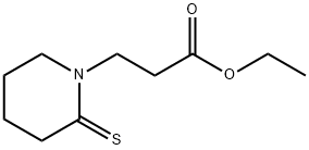 1-Piperidinepropanoic  acid,  2-thioxo-,  ethyl  ester 化学構造式