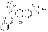 disodium 4-hydroxy-3-[(2-methoxyphenyl)azo]naphthalene-2,7-disulphonate Structure