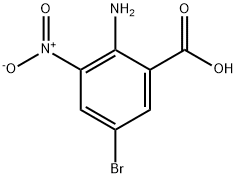 2-胺-5-溴-3-硝苯甲酸, 58580-07-7, 结构式