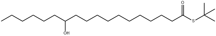 S-(tert-Butyl) 12-hydroxyoctadecanethioate 化学構造式