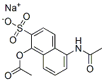 1-Acetoxy-5-acetylamino-2-naphthalenesulfonic acid sodium salt Struktur