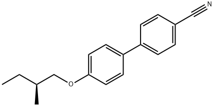 (+)-4'-(2-メチルブトキシ)-1,1'-ビフェニル-4-カルボニトリル 化学構造式