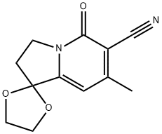 7'-METHYL-5'-OXO-3',5'-DIHYDRO-2'H-SPIRO[[1,3]DIOXOLANE-2,1'-INDOLIZINE]-6'-CARBONITRILE|7'-甲基-5'-氧代-3',5'-二氢-2'H-螺[[1,3]二氧戊环-2,1'-吲哚嗪]-6'-腈