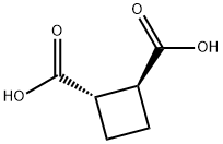 シクロブタン-1α,2β-ジカルボン酸 化学構造式