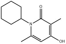 2(1H)-Pyridinone, 1-cyclohexyl-4-hydroxy-3,6-dimethyl- (9CI) Structure