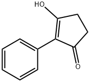 3-羟基-2-苯基环戊-2-烯酮,5864-79-9,结构式