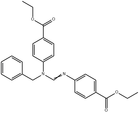 N,N'-Bis(4-ethoxycarbonylphenyl)-N-benzylformamidine Structure